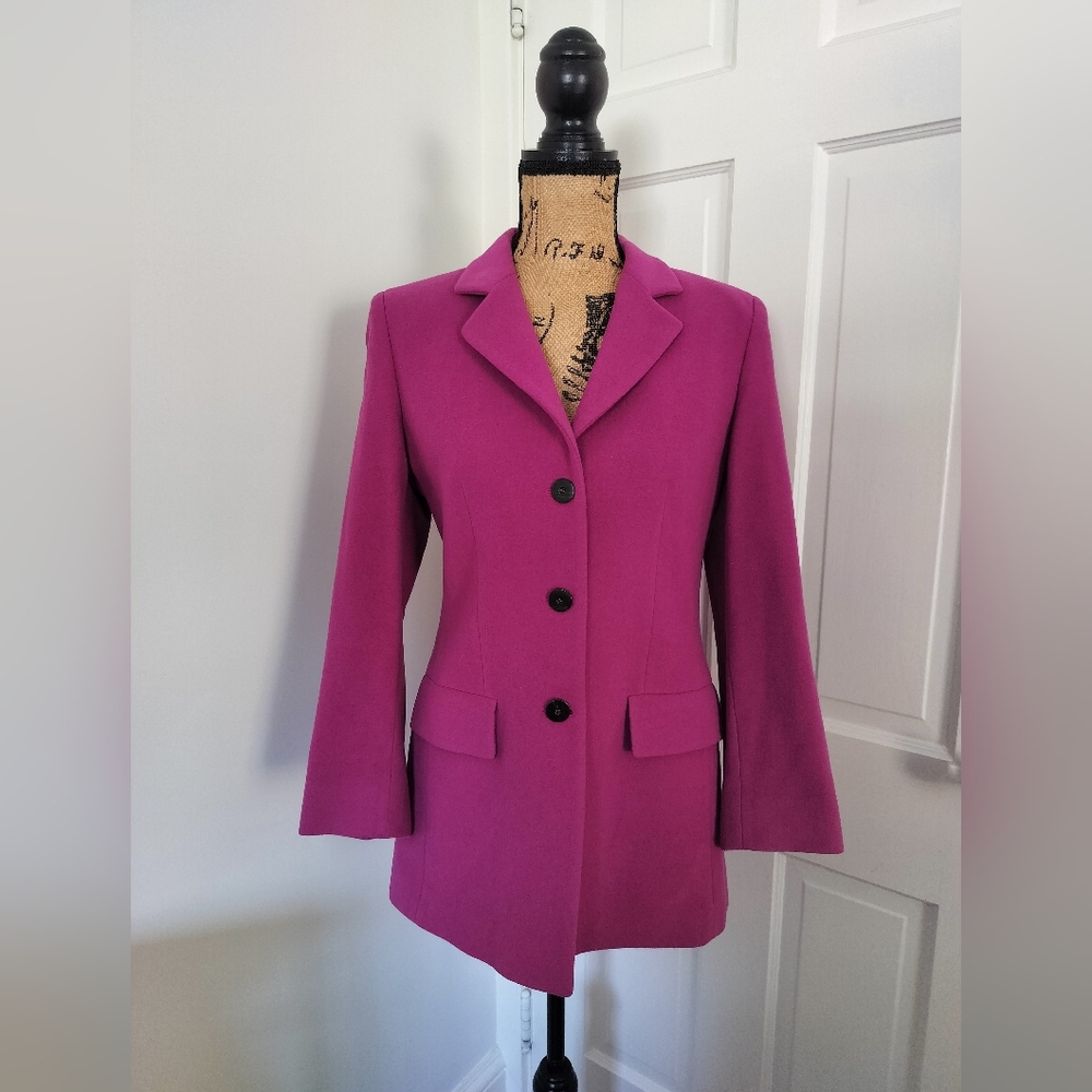 Vane-b Paris Coat Blazer Women's Cashmere Size 38 Color Fucsia